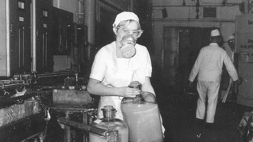 Arbeit in der ehemaligen Filmfabrik Wolfen © Industrie- und Filmmuseum